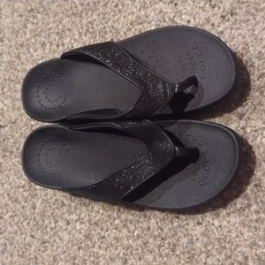 Ergofoot Arch Support Women's sz 7  platform flip flopSparkle Comfort Sandal